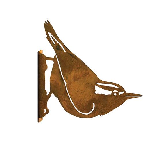 Steel Garden Art Nuthatch